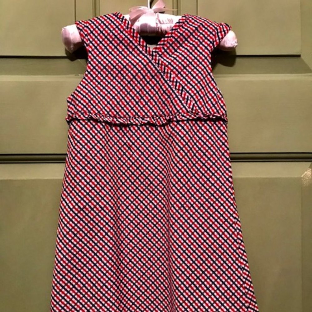 'Fun to the 4th' %100 Cotton Woven Dress - 5T EUC